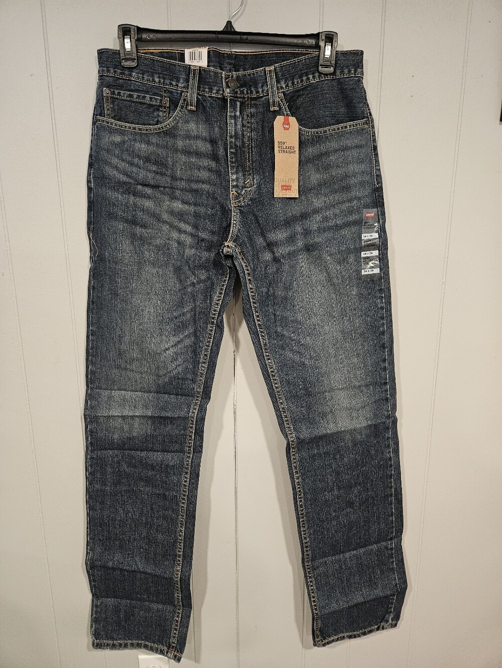 Levi's 559 Men's 34x36 Relaxed Fit Straight Leg Denim Blue Jeans 100% Cotton NWT